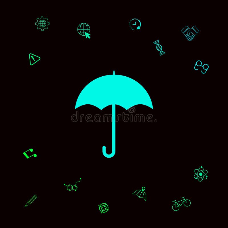 Parasolowy ikona symbol Graficzni elementy dla twój designt ilustracja wektor Parasolowy ikona symbol Graficzni elementy dla twój designt ilustracja wektor