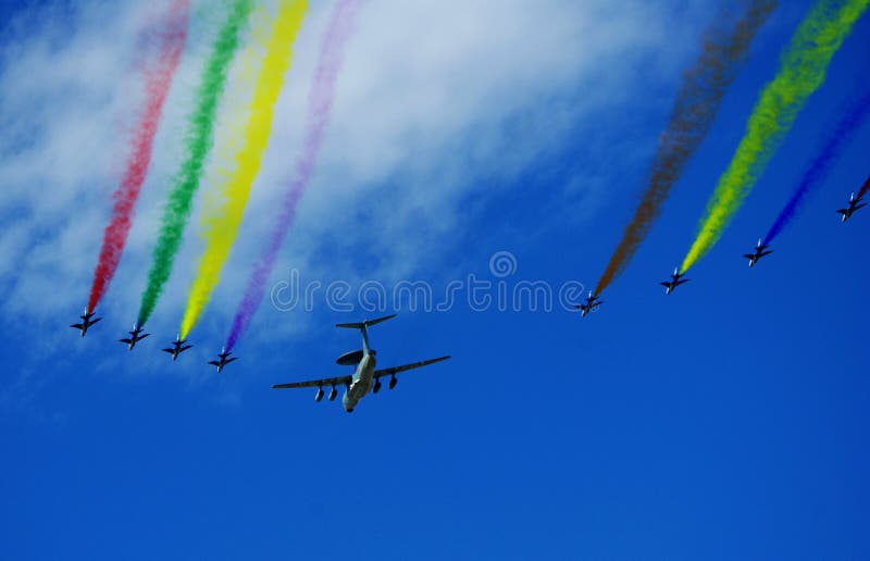 Parata militare di giorno nazionale della Cina fotografie stock libere da diritti Parata militare di giorno nazionale della Cina fotografie stock libere da diritti