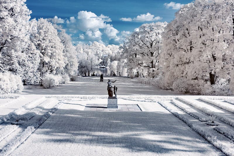 Parc dans l'infrarouge photo stock Parc dans l'infrarouge photo stock