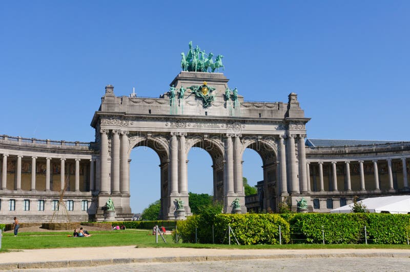 Parc du Cinquantenaire στις Βρυξέλλες, Βέλγιο στοκ φωτογραφίες