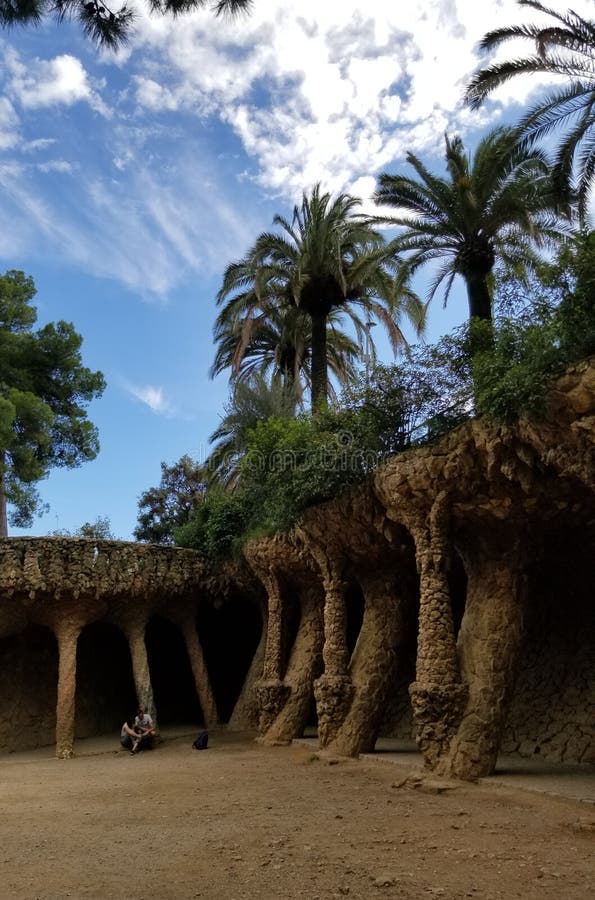 Parc gaudi royalty free stock photos