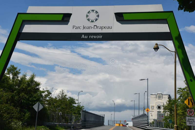 Parc Jean-Drapeau in Montreal Quebec in Canada stock afbeeldingen