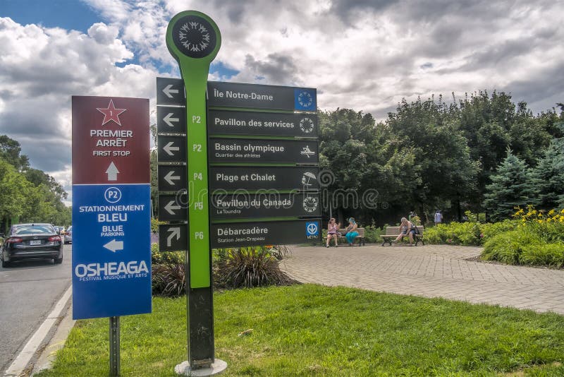 Parc Jean-Drapeau zingt royalty-vrije stock afbeelding