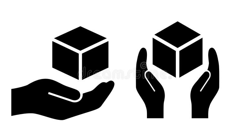 Parcel delivery icon, handle with care sign vector illustration