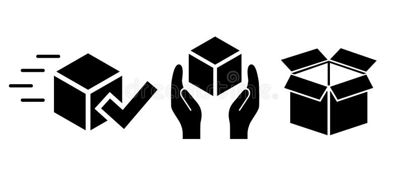 Parcel delivery icon royalty free illustration