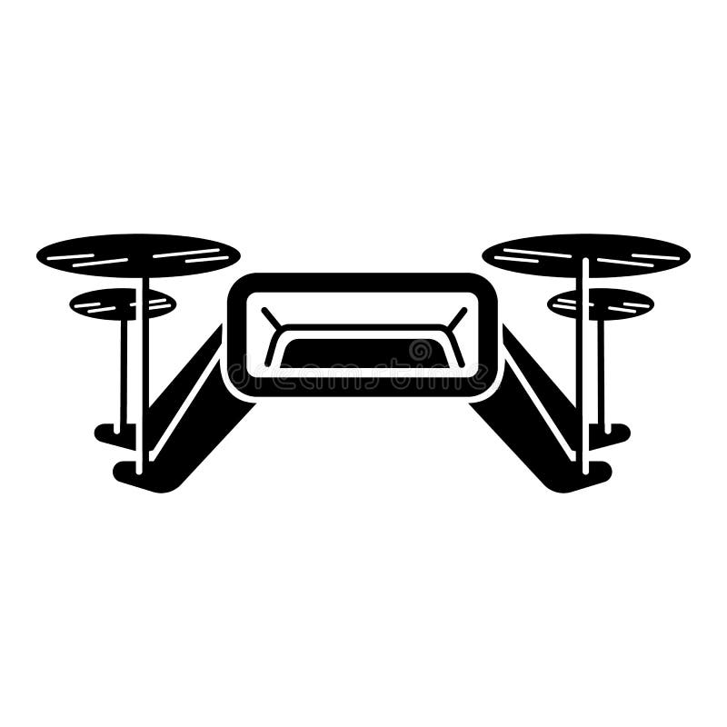 Parcel drone icon, simple style vector illustration