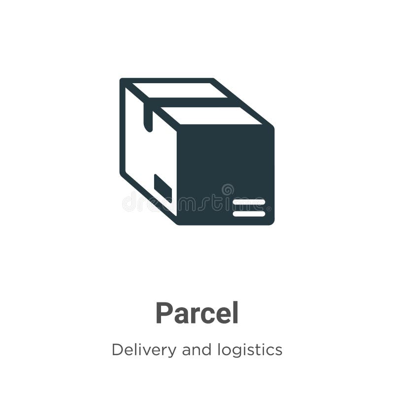 Parcel Vector Icon on White Background. Flat Vector Parcel Icon Symbol ...