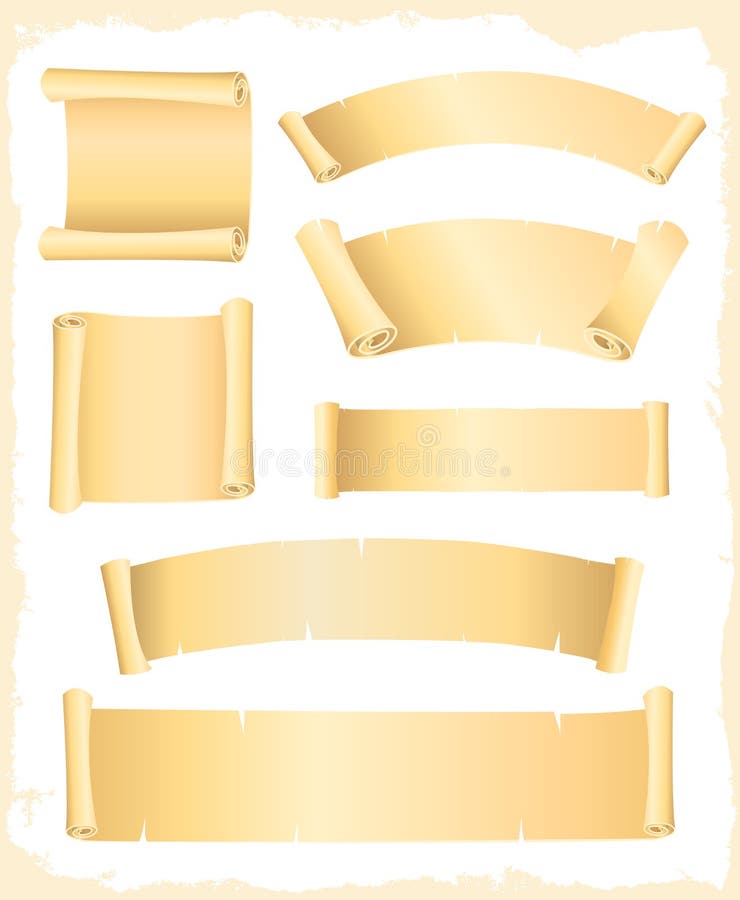 Parchment Scroll And Banners Stock Vector Illustration 