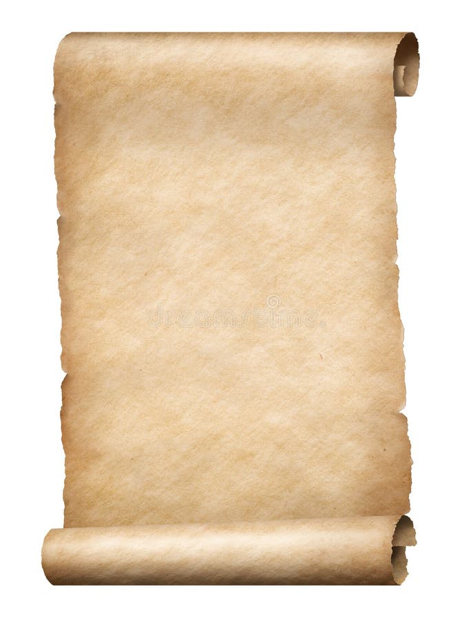 Parchment scroll stock image