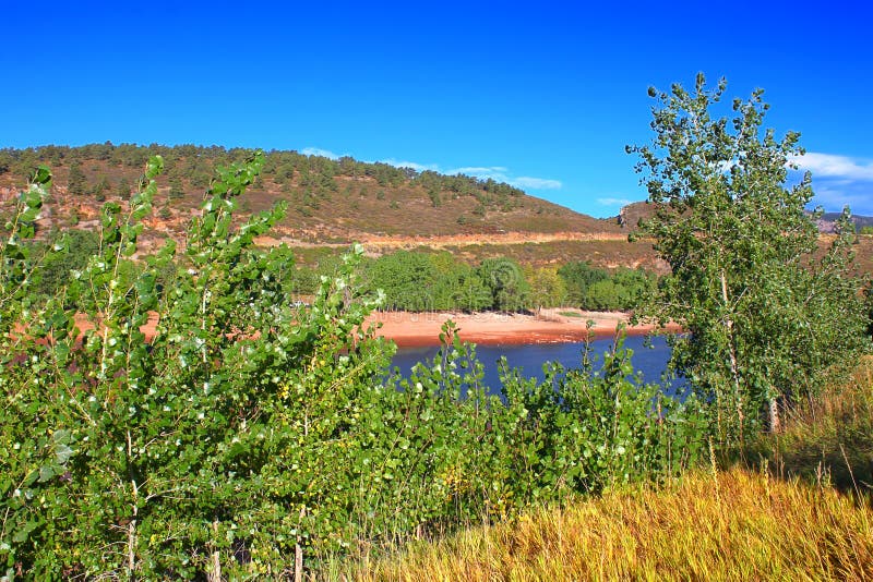 Parco Colorado della contea del bacino idrico di Horsetooth fotografia stock libera da diritti Parco Colorado della contea del bacino idrico di Horsetooth fotografia stock libera da diritti