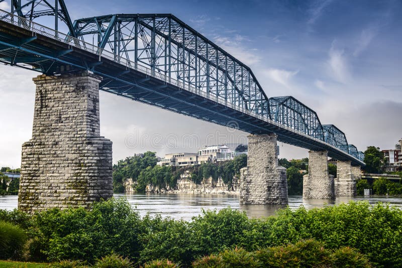 Chattanooga, Tennessee, USA at Coolidge Park and Walnut Street Pedestrian Bridge. Chattanooga, Tennessee, USA at Coolidge Park and Walnut Street Pedestrian Bridge.