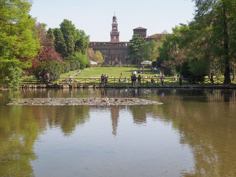 Parco Sempione in Milan stock photo. Image of europe - 40210386