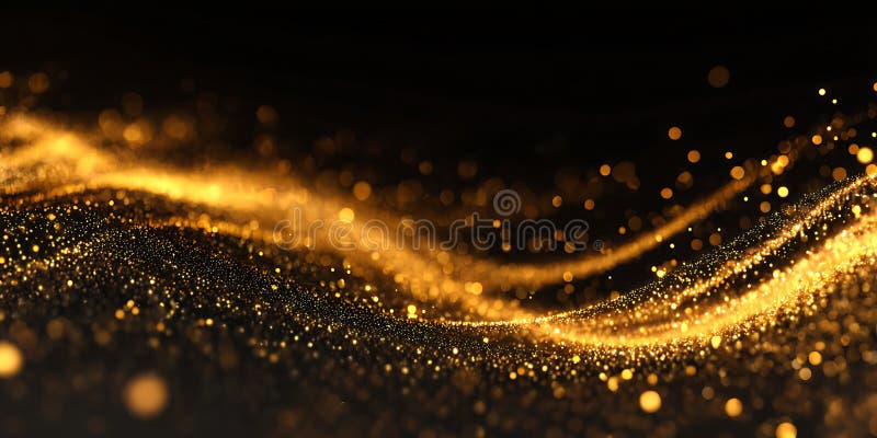 Parcours Golden Light Parfait Contexte pour luxe Elegance illustration de vecteur