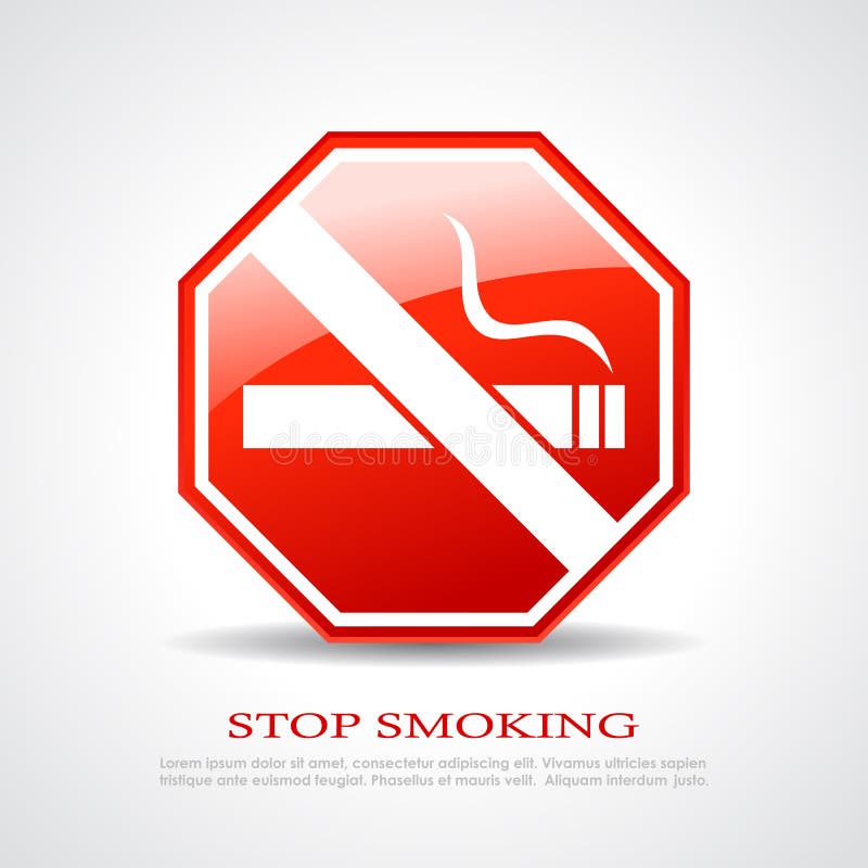 Pare de fumar o cartaz