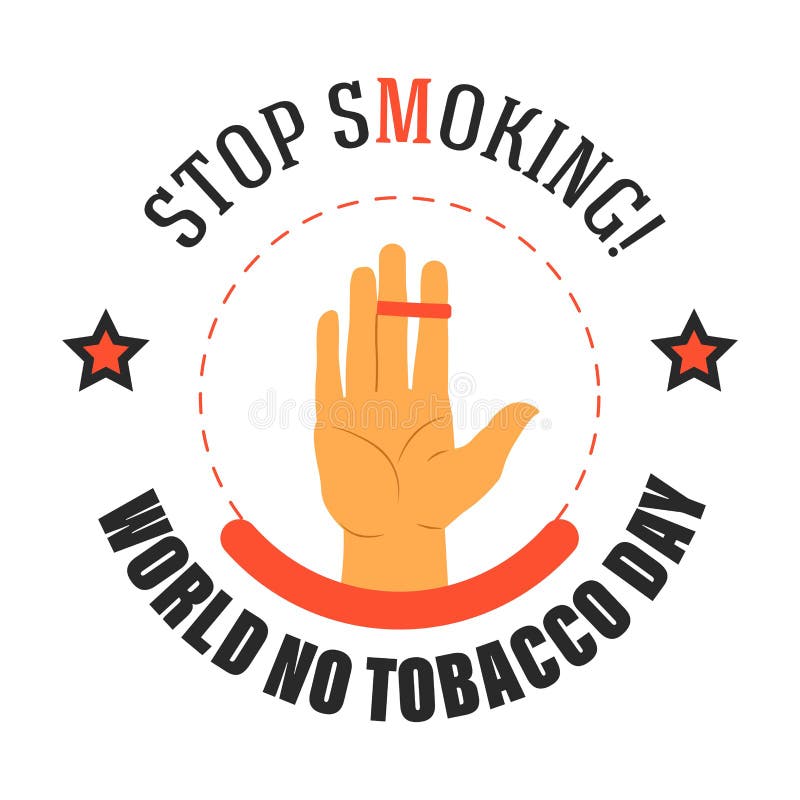 Pare el fumar del mundo ningún icono aislado día del tabaco ilustración del vector Pare el fumar del mundo ningún icono aislado día del tabaco ilustración del vector