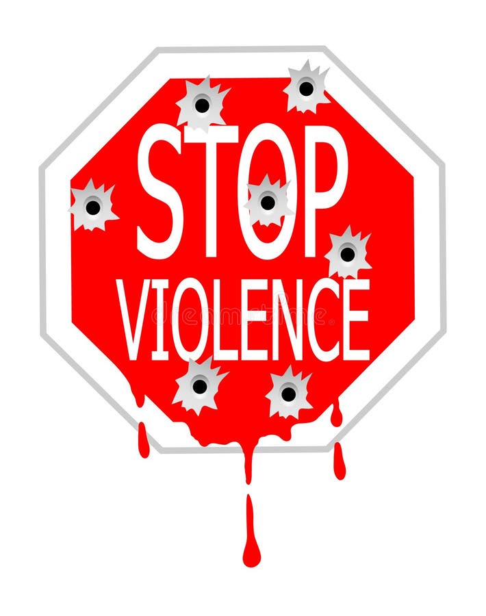 Pare la violencia stock de ilustración Pare la violencia stock de ilustración