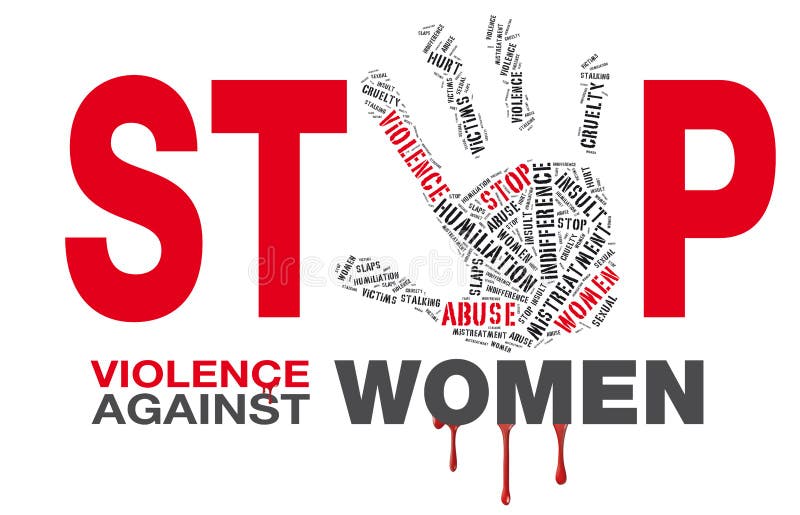 Pare la violencia contra mujeres stock de ilustración Pare la violencia contra mujeres stock de ilustración