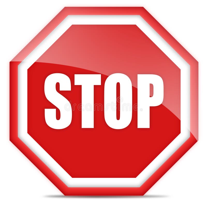 Stop sign on white background. Stop sign on white background