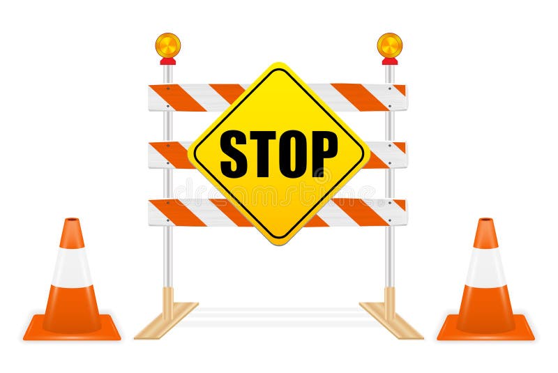 Pare o sinal no vetor das ferramentas do bloco de estrada