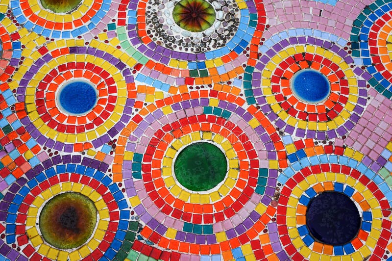 Pared colorida del mosaico