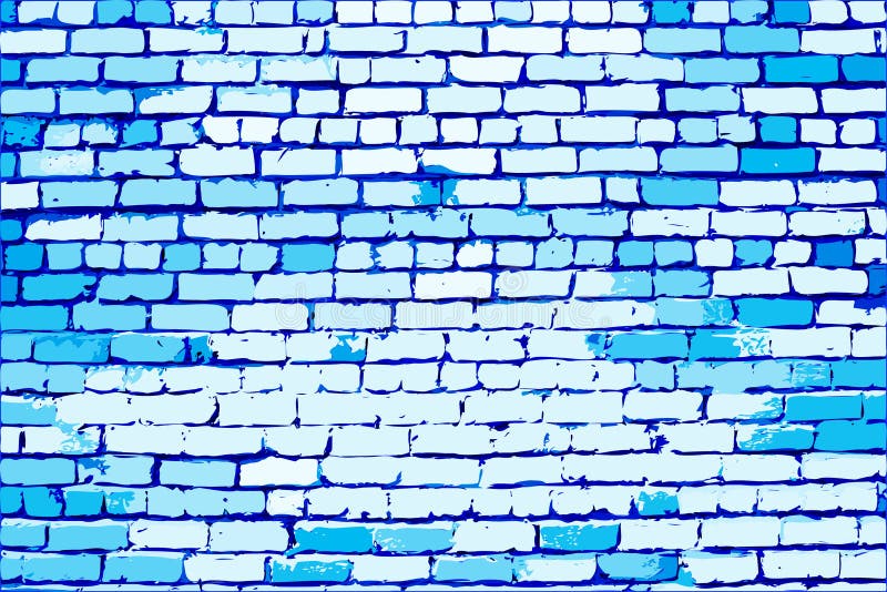 Pared de ladrillo azul libre illustration Pared de ladrillo azul libre illustration