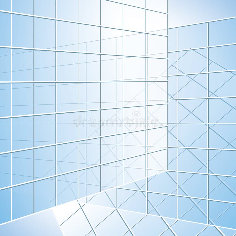 Pared transparente - ventanas azules libre illustration