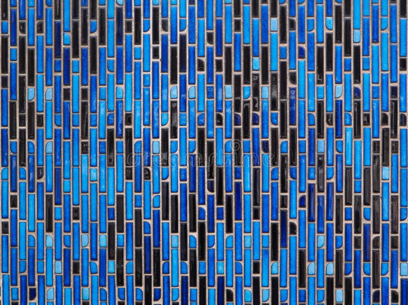 Parede azul e preta dos azulejos do vintage imagem de stock royalty free Parede azul e preta dos azulejos do vintage imagem de stock royalty free