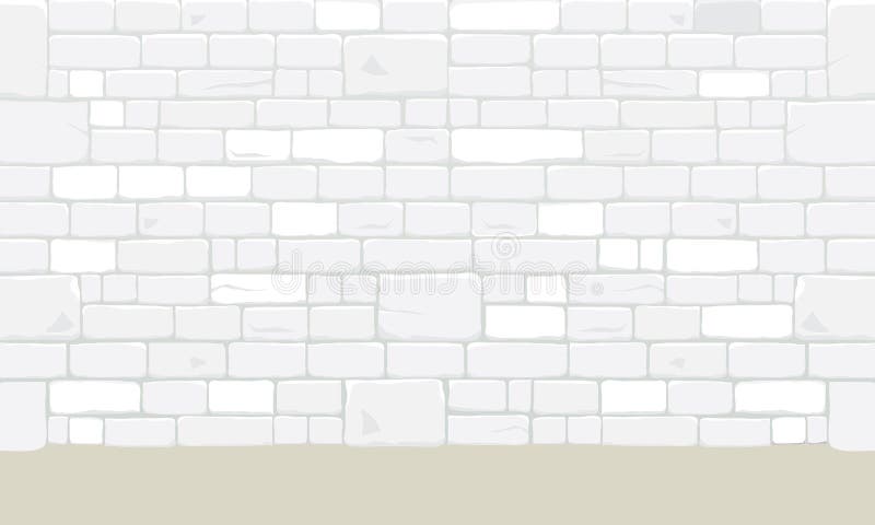 Parede abstrata antiga de tijolos brancos ilustração royalty free