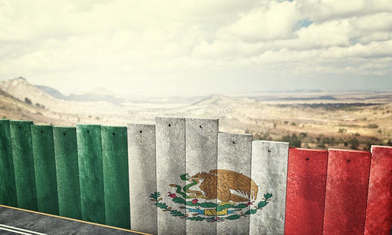 Parede da beira de México ilustração stock Parede da beira de México ilustração stock