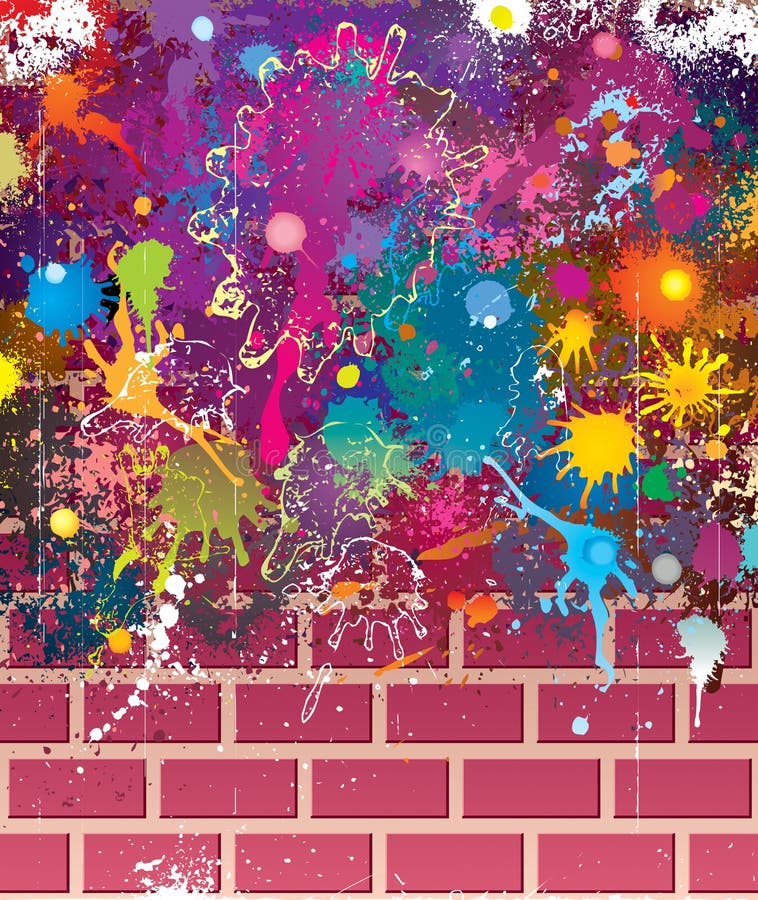 Parede de Grunge das cores ilustração stock Parede de Grunge das cores ilustração stock