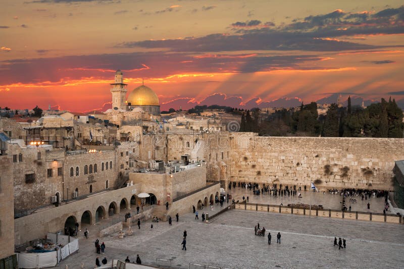 Parede de Israel Wailing do Jerusalém
