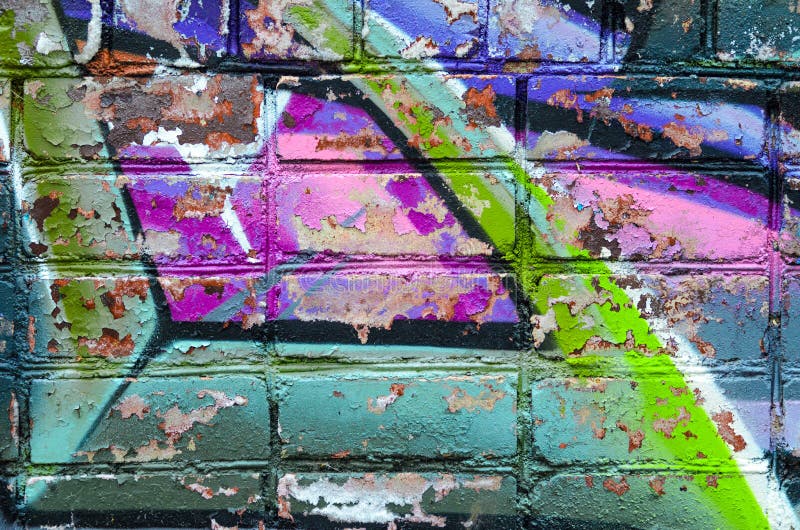 Parede de tijolo dos grafittis imagens de stock royalty free Parede de tijolo dos grafittis imagens de stock royalty free