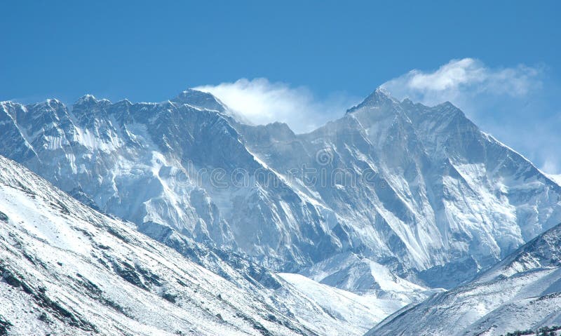 Parede oriental da montagem Everest foto de stock royalty free Parede oriental da montagem Everest foto de stock royalty free