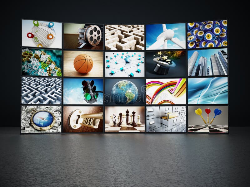 Parede video ilustração stock Parede video ilustração stock