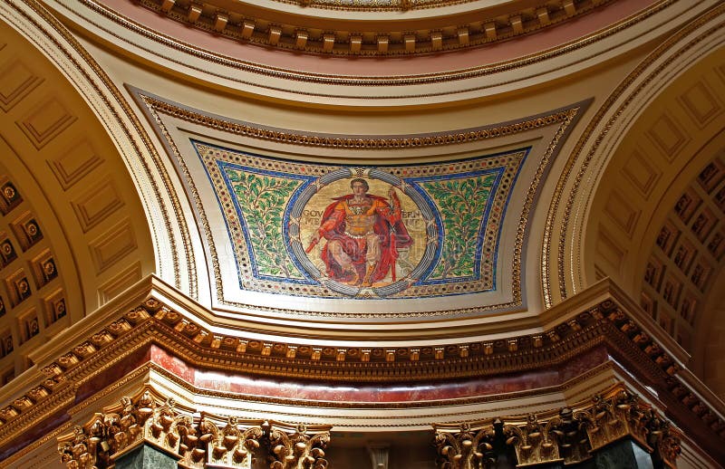 The walls inside of the Wisconsin State Capitol. The walls inside of the Wisconsin State Capitol