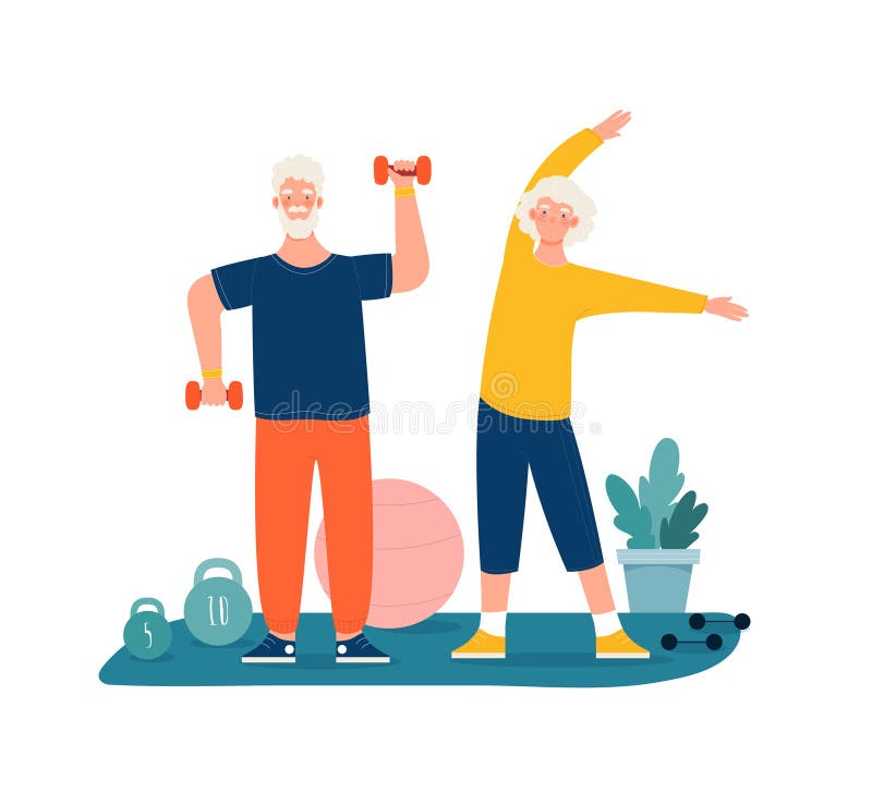 Pareja De Ancianos Ejerciendo Actividades Deportivas Ilustración del Vector - Ilustración de mayor, familia: 203836072 Pareja De Ancianos Ejerciendo Actividades Deportivas Ilustración del Vector - Ilustración de mayor, familia: 203836072