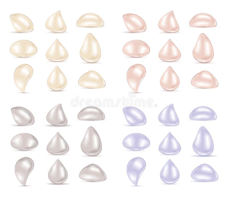 Pareljuwelen gekleurde diamanten stock illustratie Pareljuwelen gekleurde diamanten stock illustratie