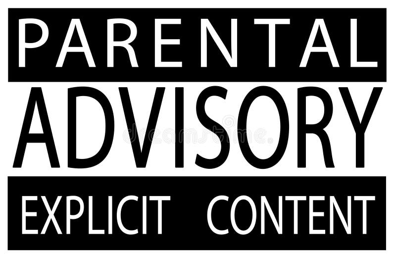 Parental advisory explıcıt content stock illustration
