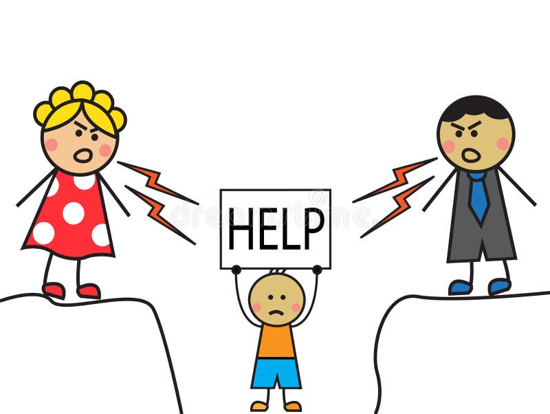 Parents abused child stock illustration. Illustration of family - 35951326