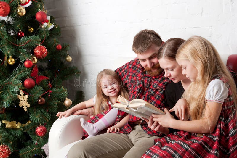 Parents and children reading stories together.