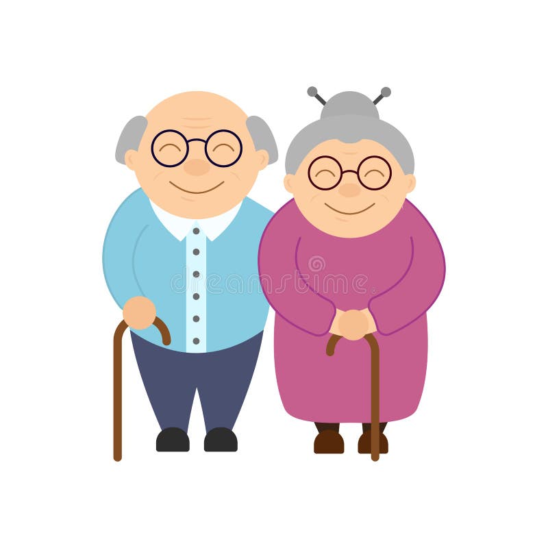 Parents heureux Les personnes âgées Jour du ` s de grand-parent illustration libre de droits Parents heureux Les personnes âgées Jour du ` s de grand-parent illustration libre de droits
