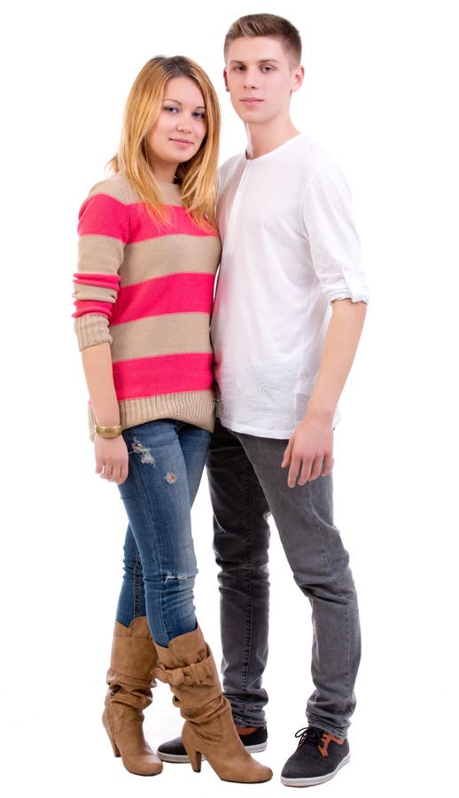 Pares adolescentes felizes fotografia de stock Pares adolescentes felizes fotografia de stock