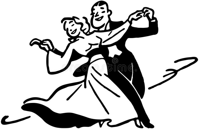 Casal de Dança 2 ilustração stock