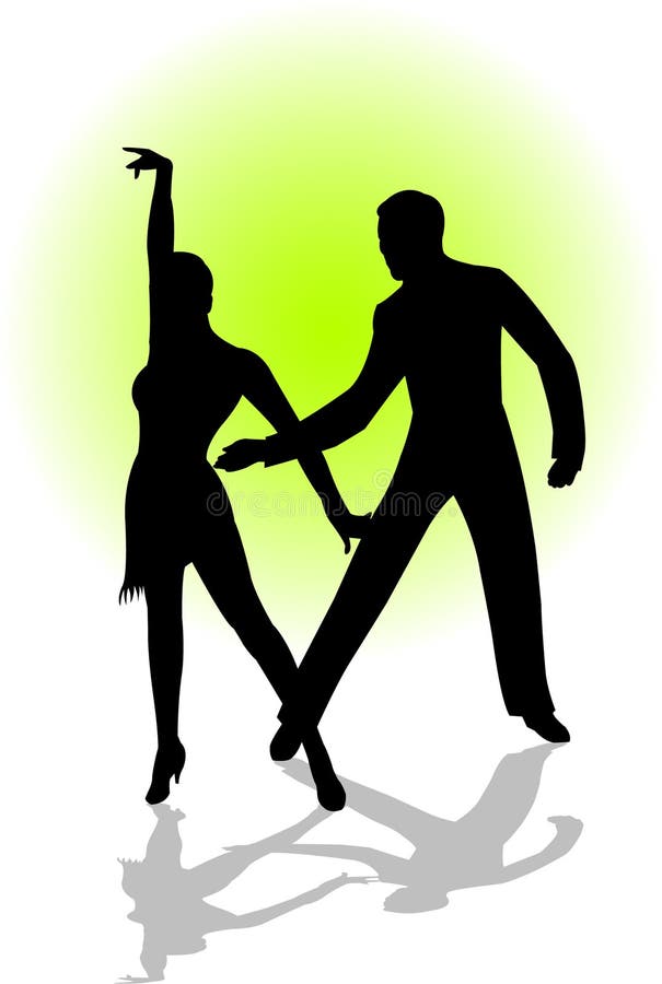 Casal a dançar ilustração stock