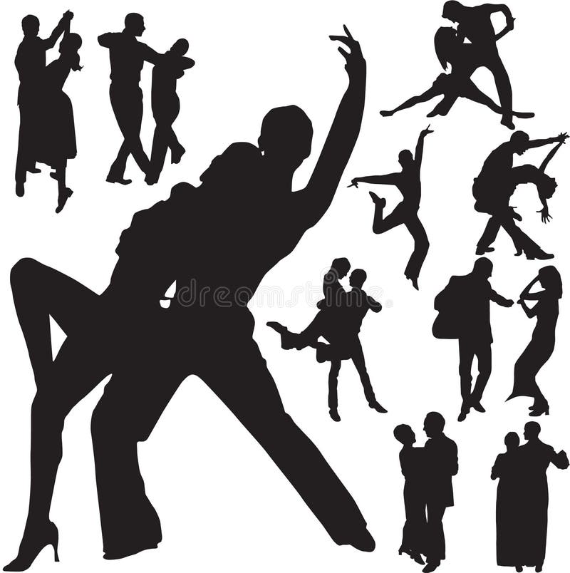 Pares de la danza stock de ilustración Pares de la danza stock de ilustración