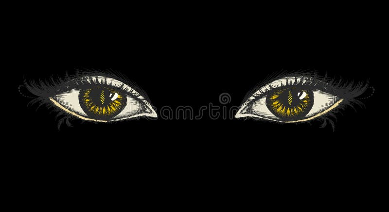 Pares de ojos, dibujo de la mano stock de ilustración Pares de ojos, dibujo de la mano stock de ilustración