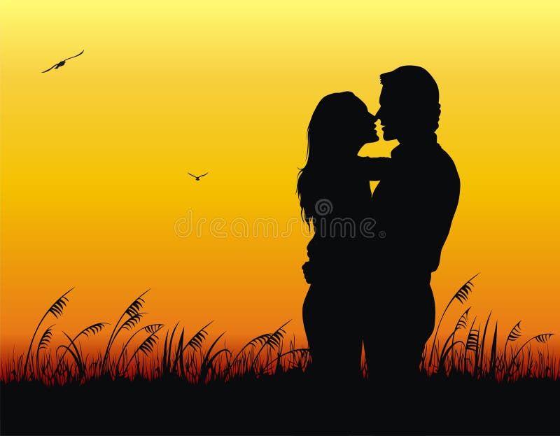 Pares en amor ilustración del vector Pares en amor ilustración del vector