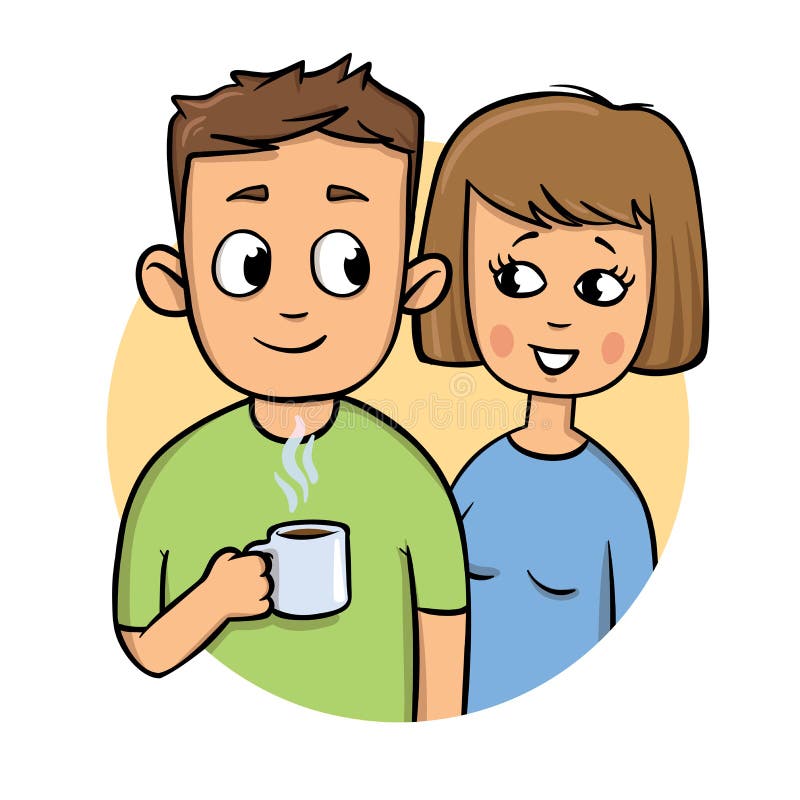 Pares jovenes Individuo que sostiene una taza, muchacha sonriente Icono plano del diseño Ejemplo plano colorido del vector Aislad libre illustration Pares jovenes Individuo que sostiene una taza, muchacha sonriente Icono plano del diseño Ejemplo plano colorido del vector Aislad libre illustration