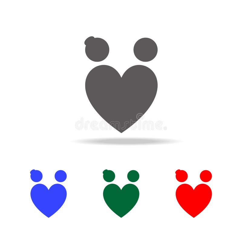 pares loving na forma de um ícone do coração Elementos do Valentim \ 'do dia de s em multi ícones coloridos Projeto gráfico CI da ilustração royalty free pares loving na forma de um ícone do coração Elementos do Valentim \ 'do dia de s em multi ícones coloridos Projeto gráfico CI da ilustração royalty free