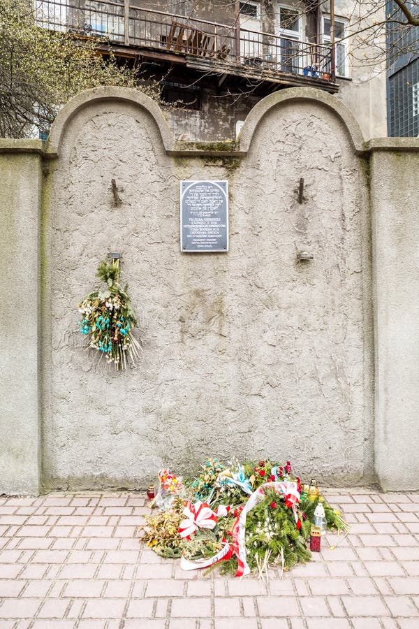Download Parete Ebrea Del Ghetto, Cracovia, Polonia Fotografia Stock - Immagine di dolore, sepoltura: 56888170